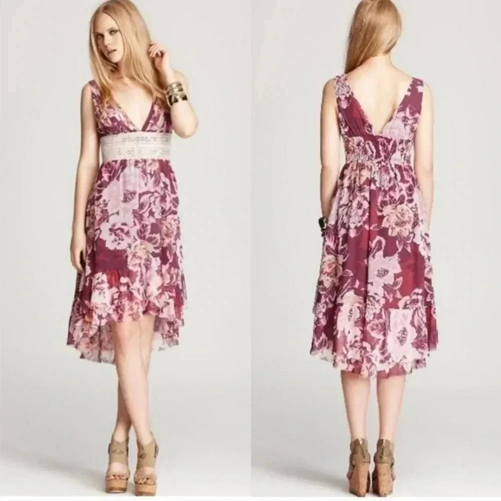 Free People Lovely Garden Floral Dress Size 4